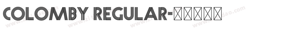 Colomby Regular字体转换